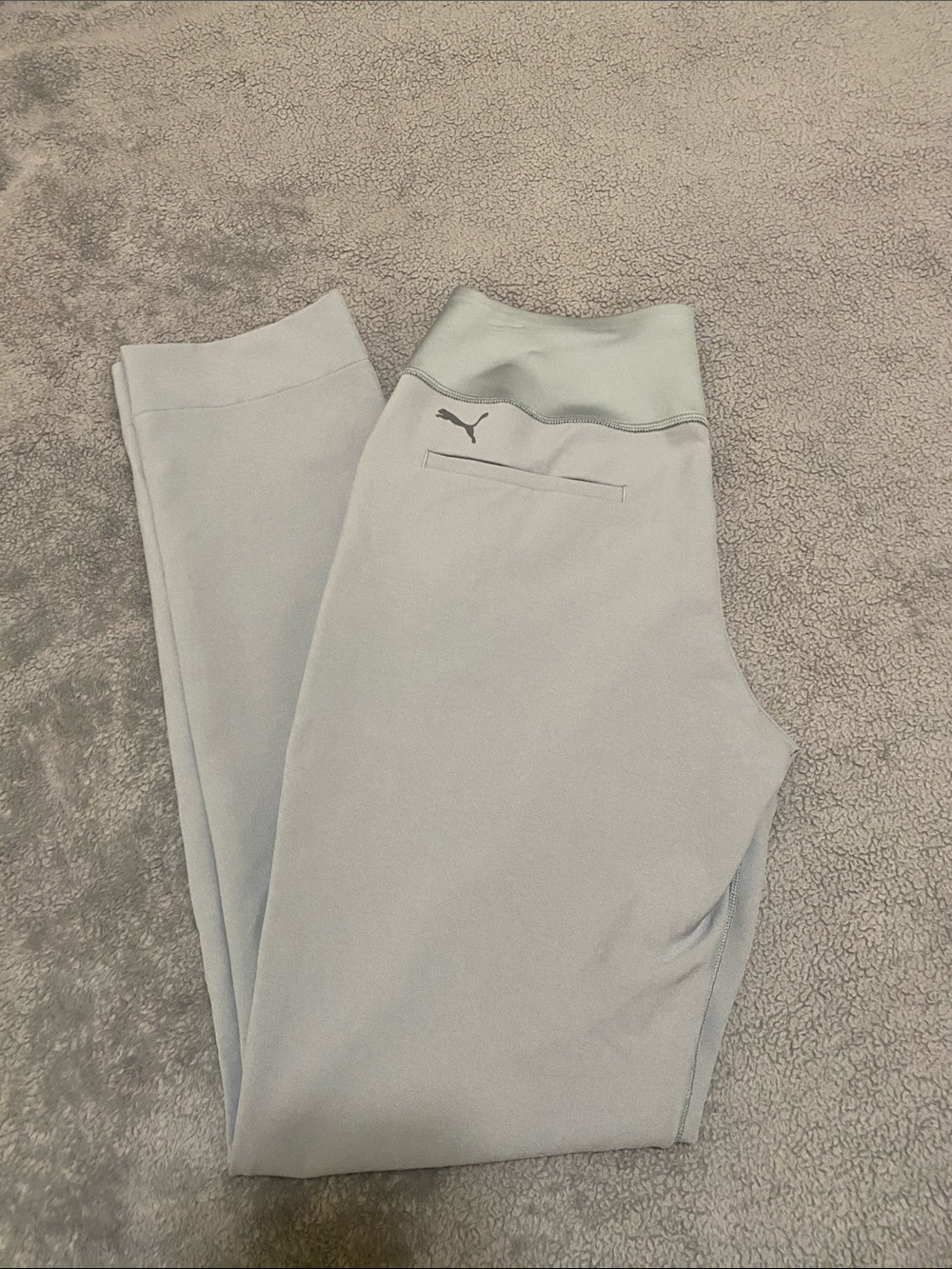 Puma Pale Gray High-Waist Performance Leggings